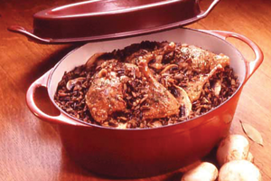 Baked Duck in Mushroom Wild Rice